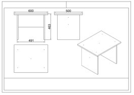 Hanah Home Vo17-Ob Conjunto de muebles de oficina Roble y negro